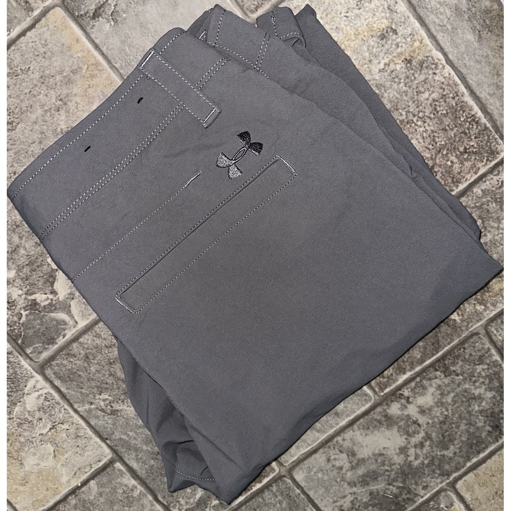 Under Armour Golf Pants Men's 32x32 Gray Stretch Waistband Loose Fit